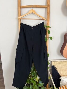 Wilfred Black Cargo Trousers